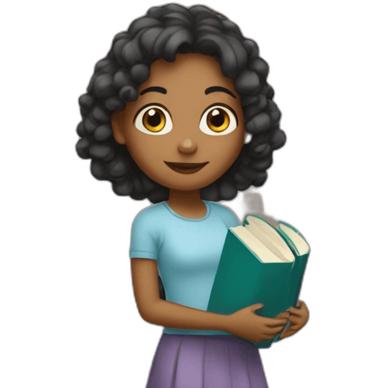 Girl with books emoji