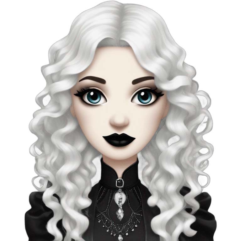 monochrome goth beauty  emoji