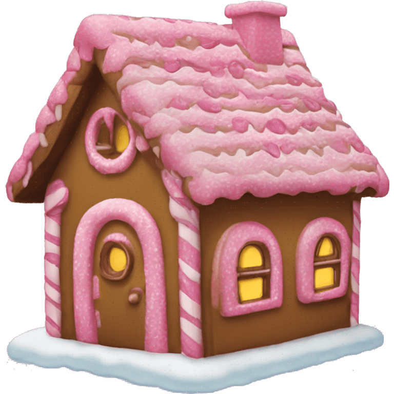 pink gingerbreadhouse emoji