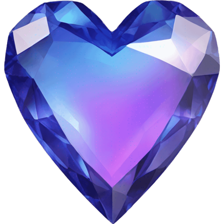 iridescent Sapphire-crystal heart emoji