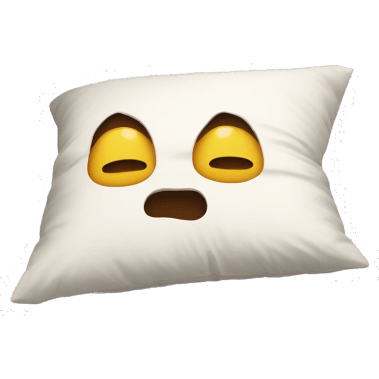 cartoon head buried in pillow emoji