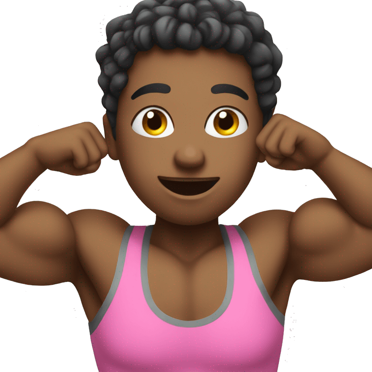 Me emoji doing fitness emoji