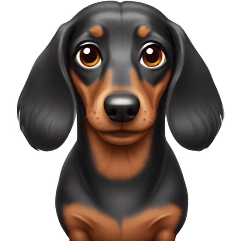 dachshund wearing a wig emoji