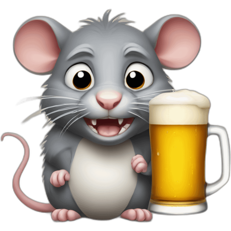 angry rat with pint emoji