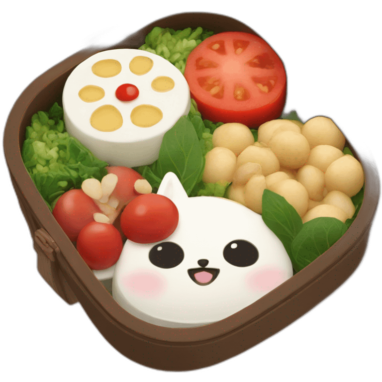 bento box on the theme of mononoke princess emoji