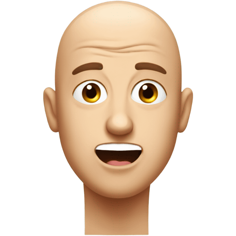 A bald guy with his head sticking out a toilet  emoji