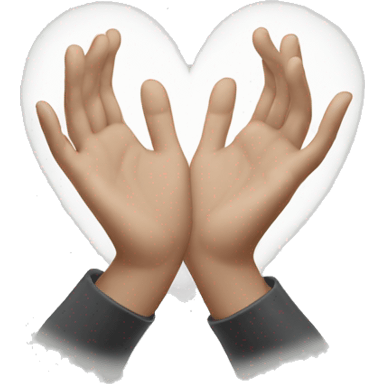 white hands showing heart emoji