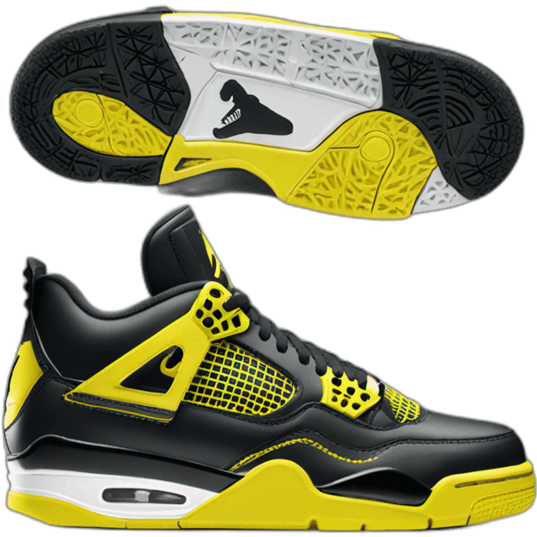 Air Jordan 4 retro Yellow thunder emoji