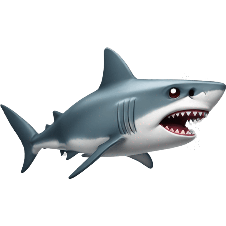 a shark ready to fight emoji