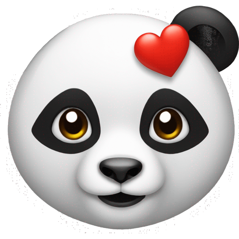 Panda with a heart emoji