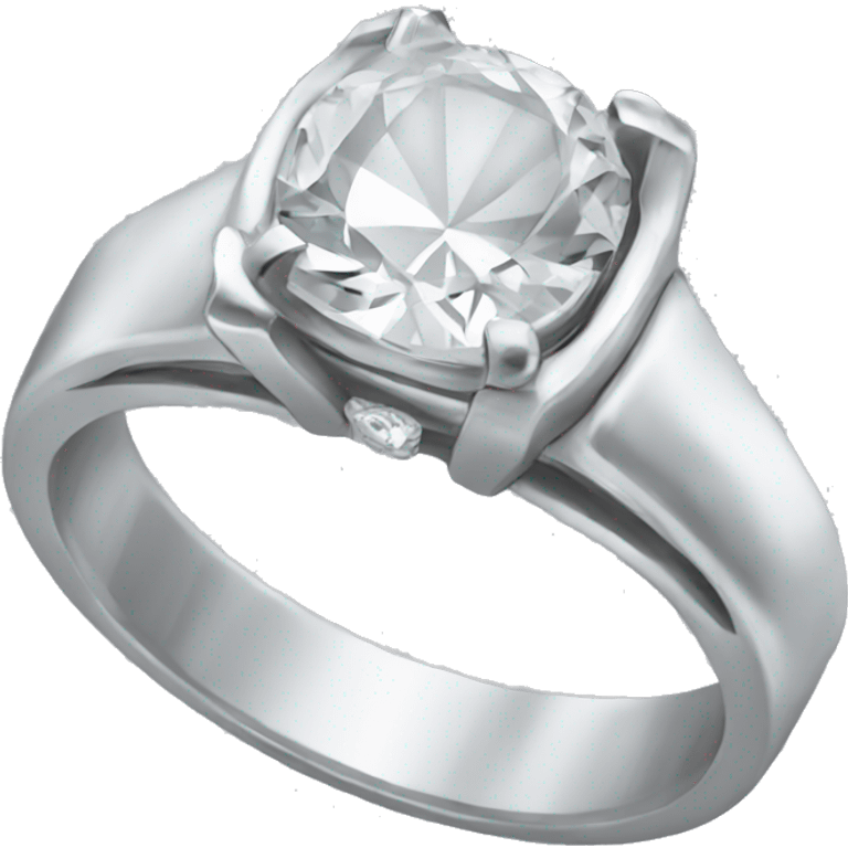 Engagement ring silver emoji