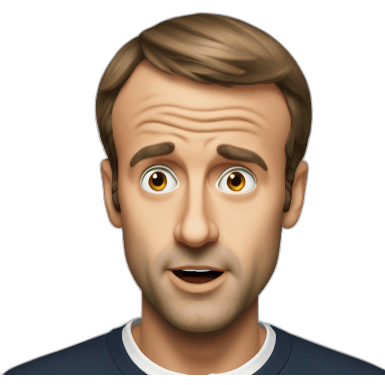 Emmanuel macron shocked emoji