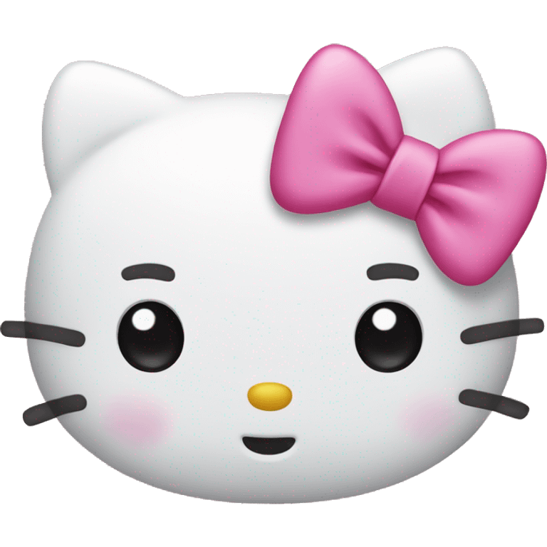 Hello kitty with a pink bow emoji