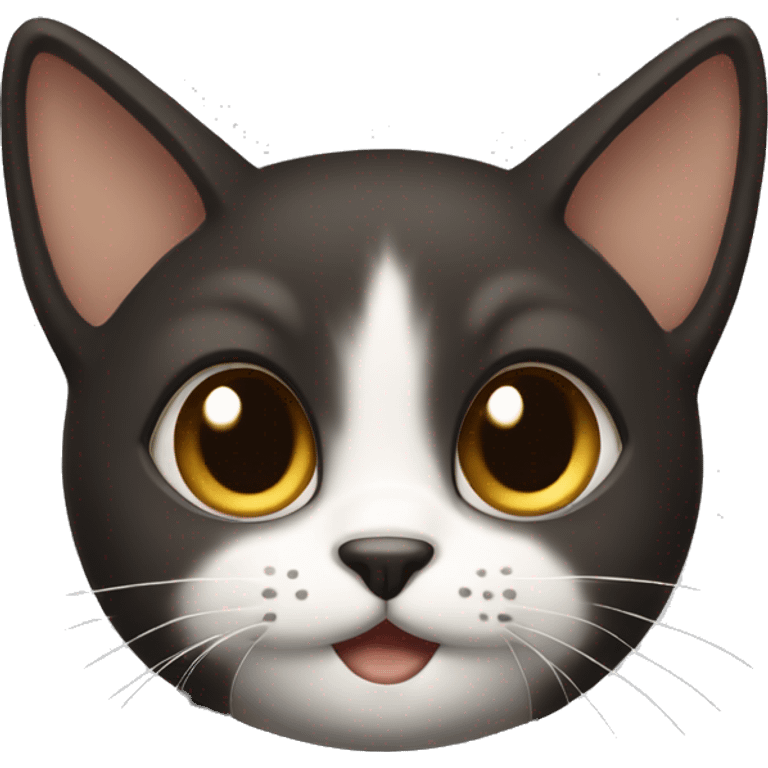 Brown-white-black cat emoji