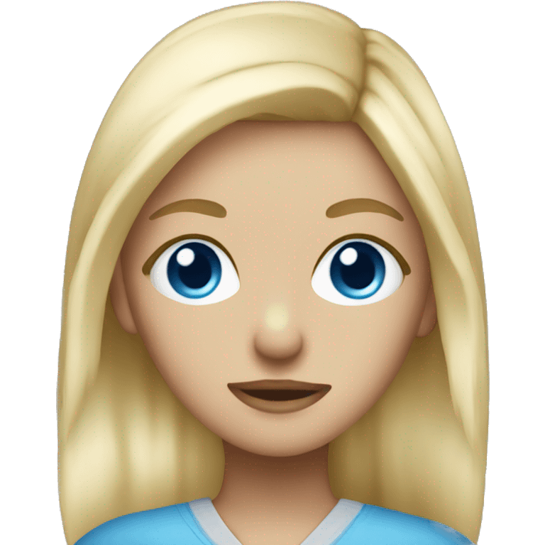 a blonde haired blue eyed girl with an eyepatch emoji