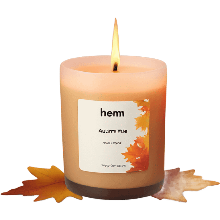 autumn vibe candle emoji