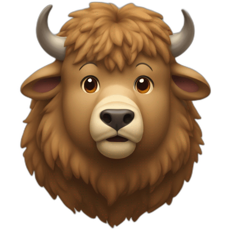 Ours fait câlin a buffalo emoji