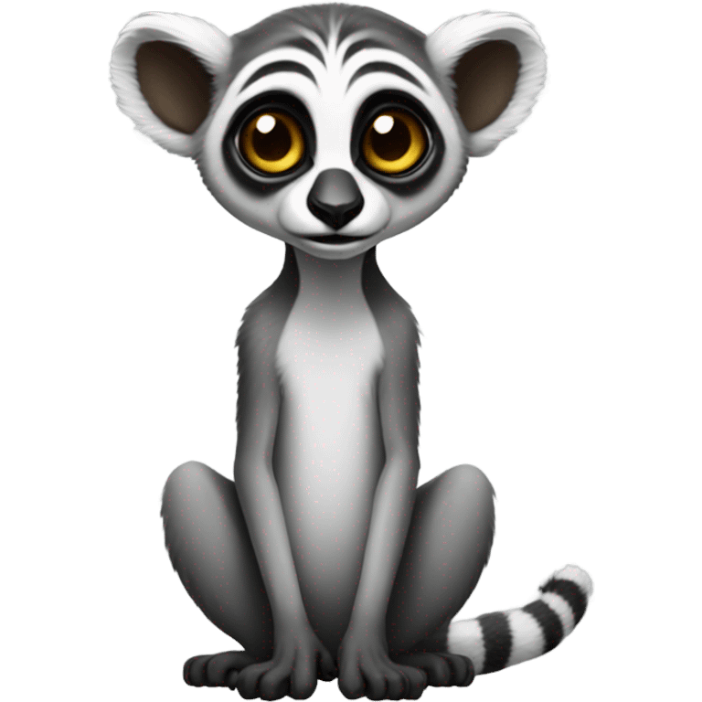 lemur full body. cute female emoji