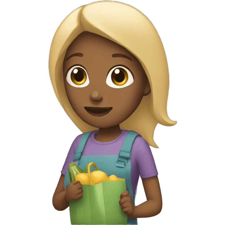 Female running errands emoji