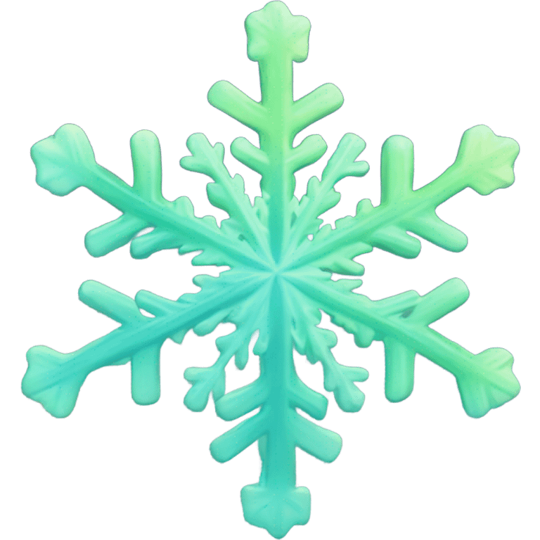 Aurora Borealis, in the shape of a snowflake  emoji