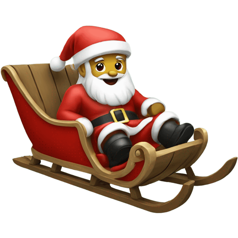 Santa on a sled emoji