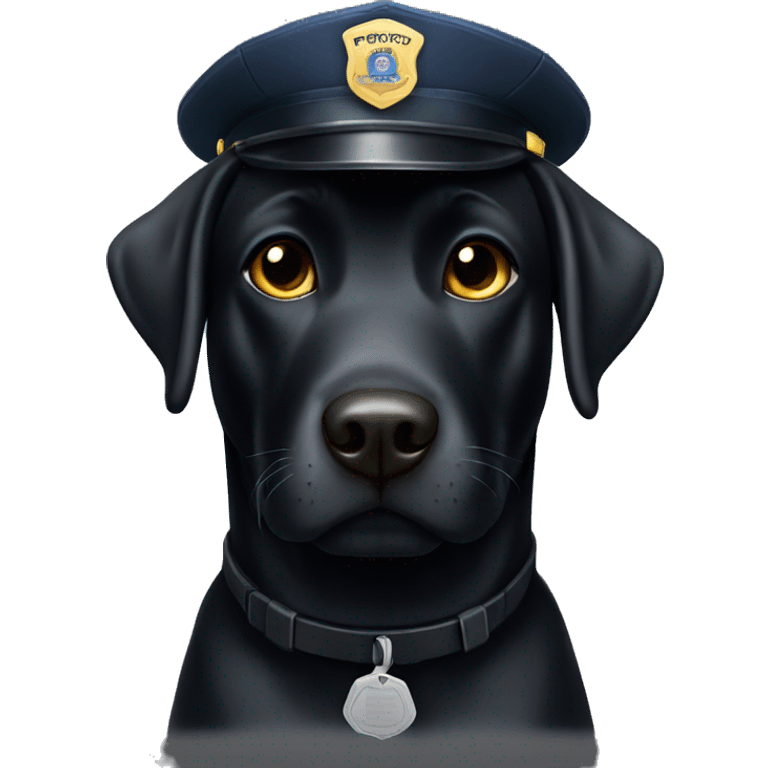 Black lab cop emoji