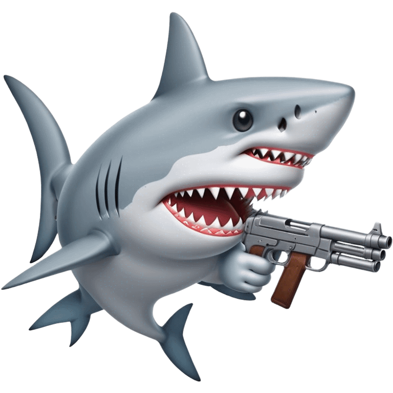 shark with a gun emoji