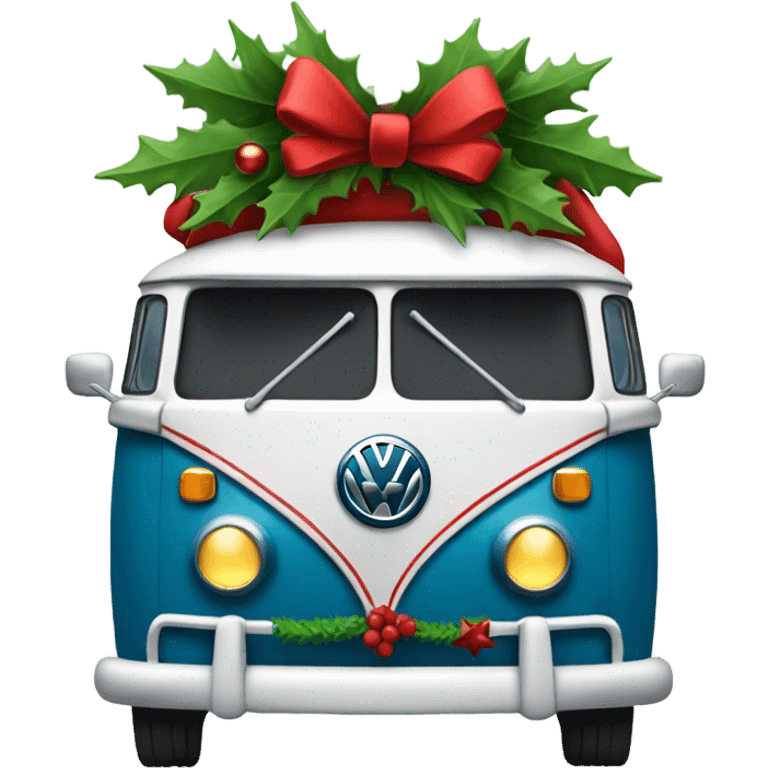 Christmas Volkswagen bus emoji