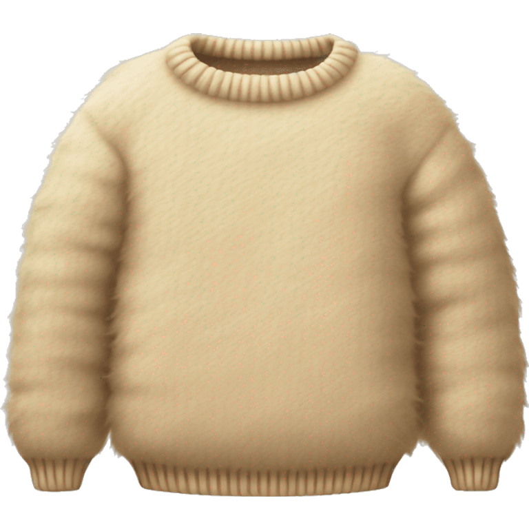 Beige fluffy sweater emoji