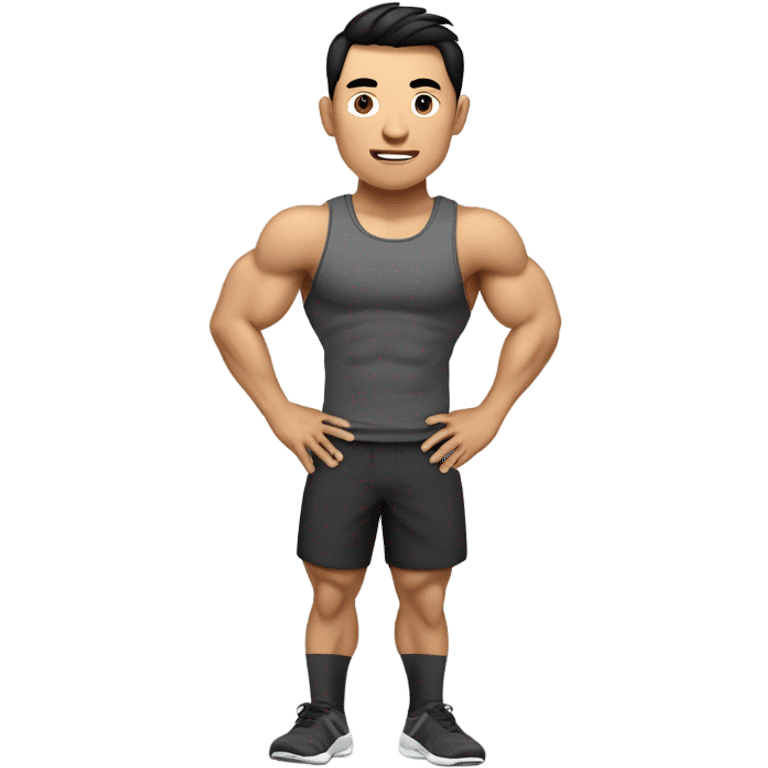 strong asian personal trainer emoji