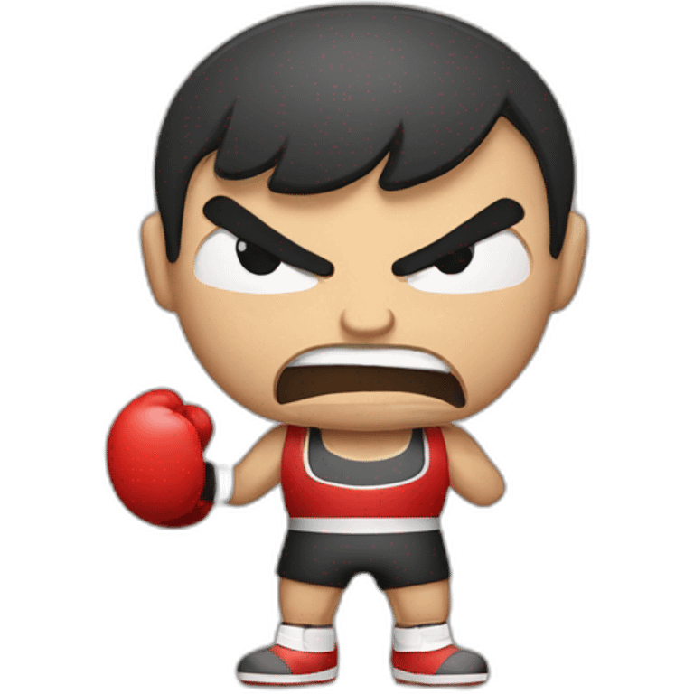 angry fighter with boxing gloves emoji