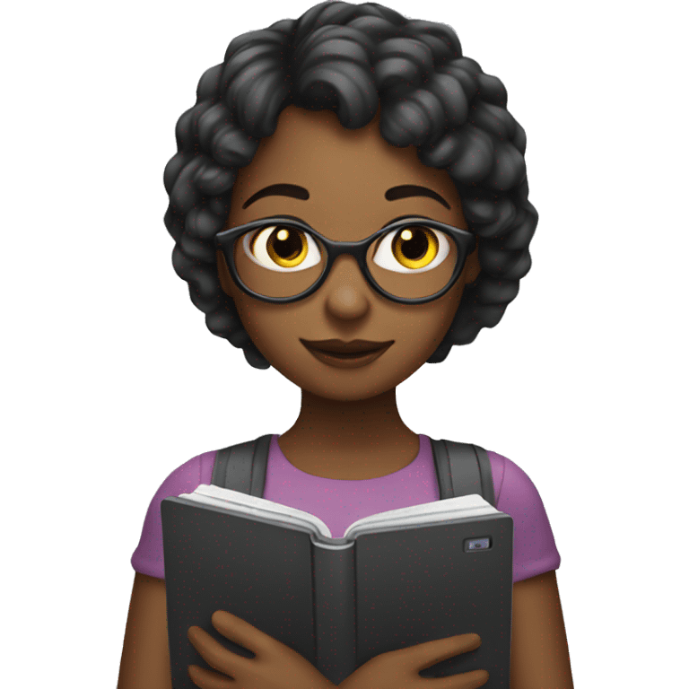 Girl with kindle emoji