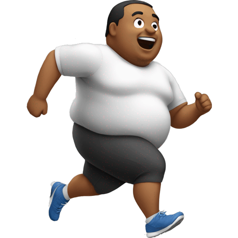 Fat man running emoji