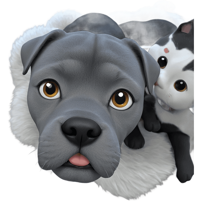 realistic cat and dog duo emoji