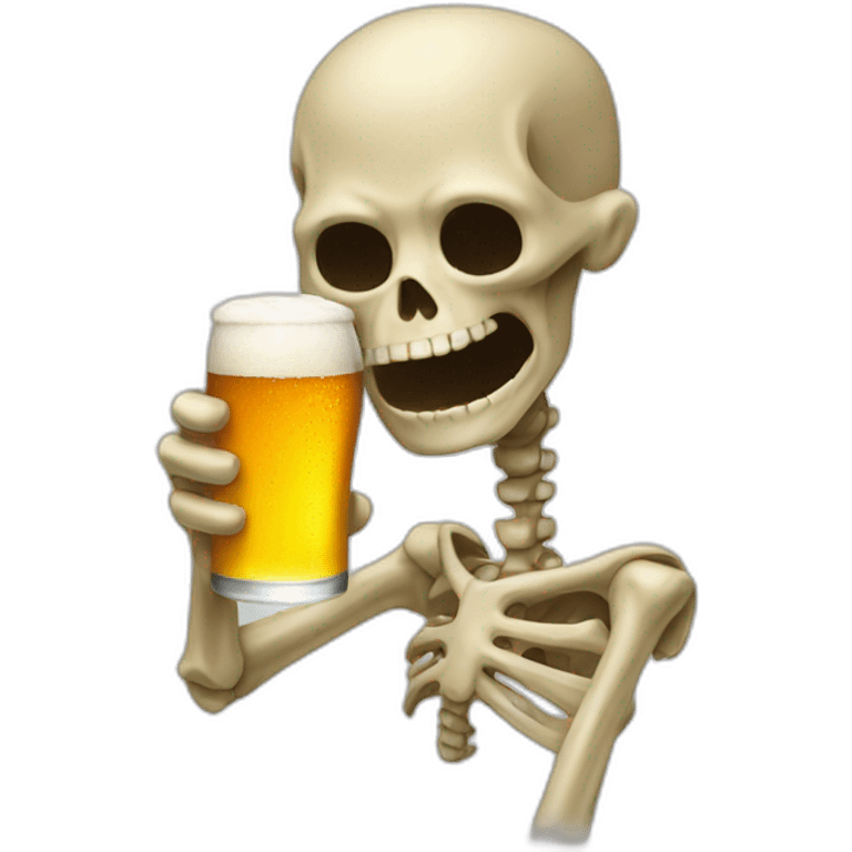 drinking beer bone-man emoji