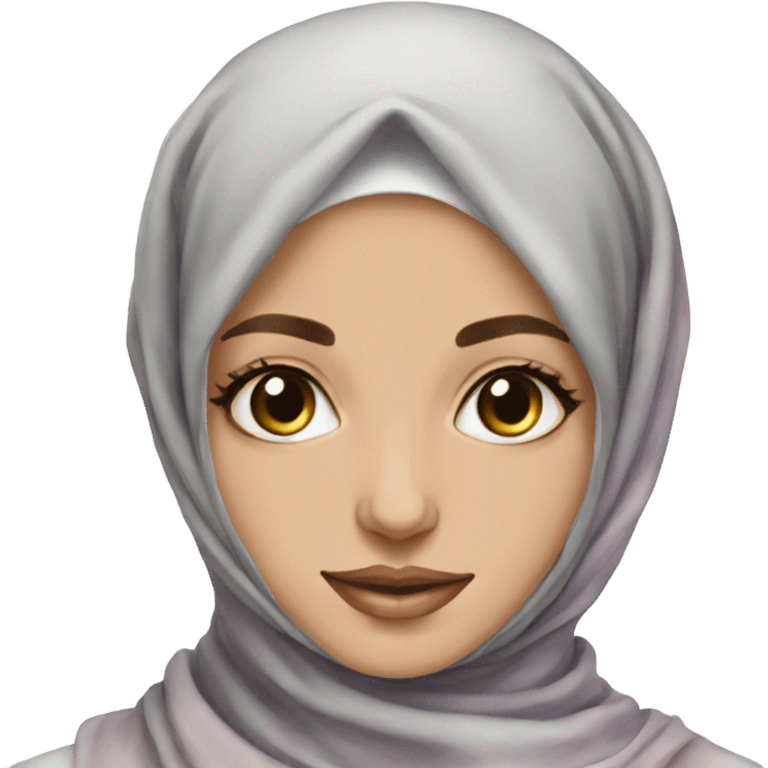 Transparent watercolor hijab emoji