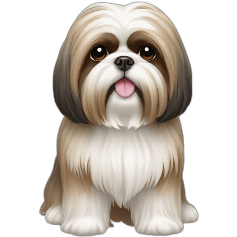 Dog Shih Tzu with long coat full-height  emoji