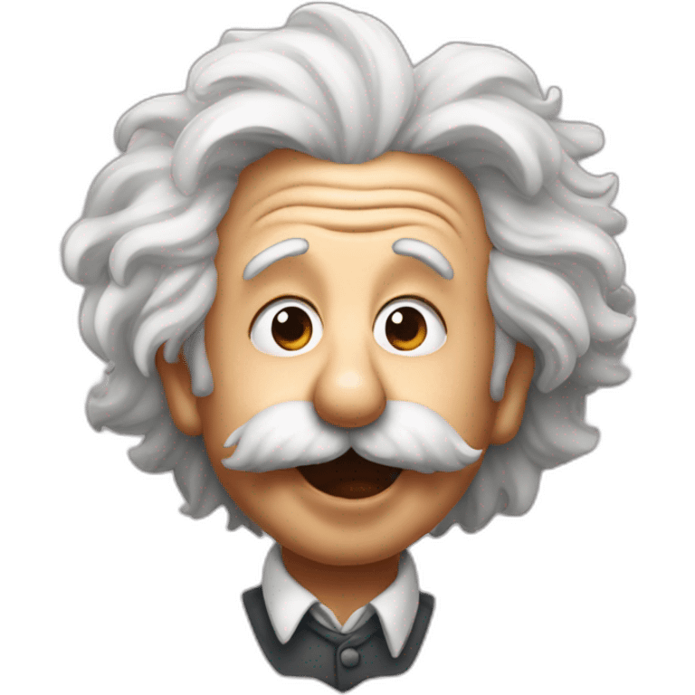 Albert Einstein sticking his tongue out emoji