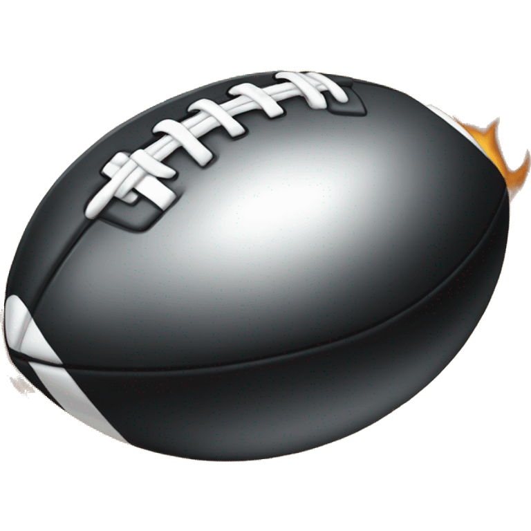 Football black and silver fire emoji