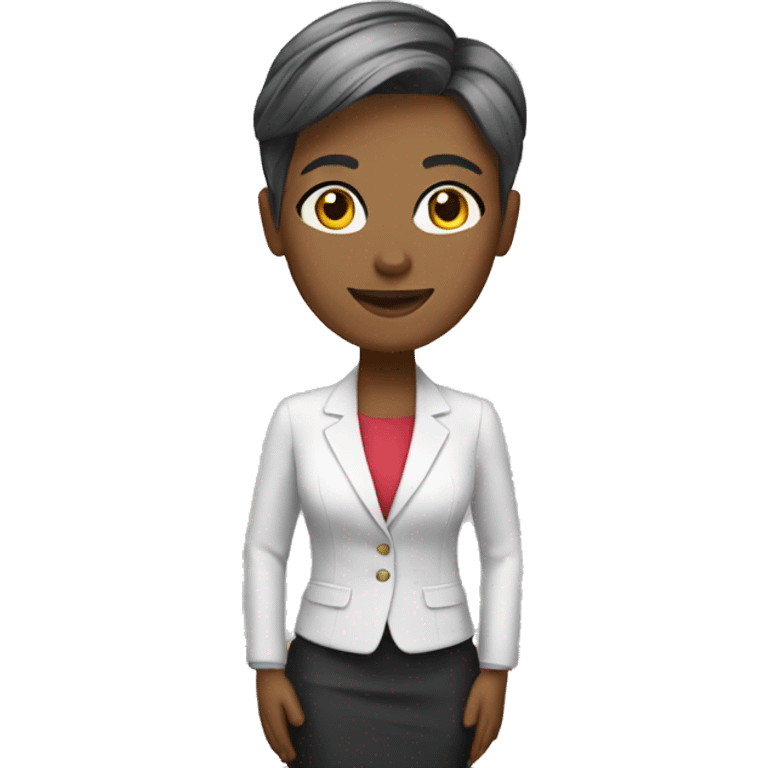 White business teacher with short hair color  emoji