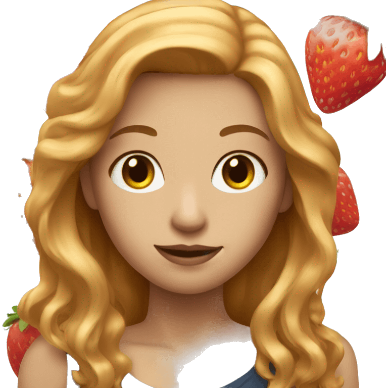 long haired girl with strawberry blonde hair emoji