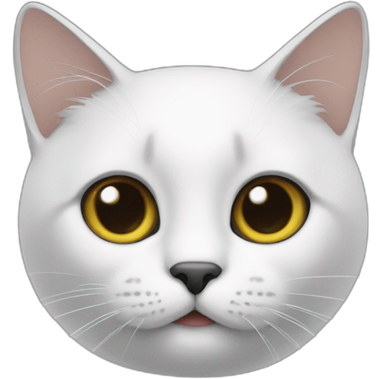 Chat blanc et noir emoji