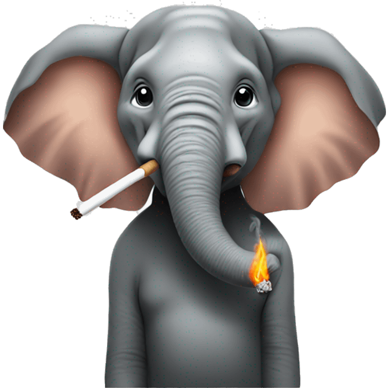 Elephant smoking emoji