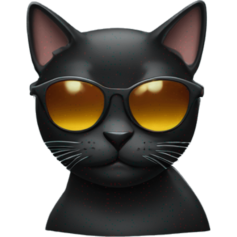 Black Cat with sunglasses emoji