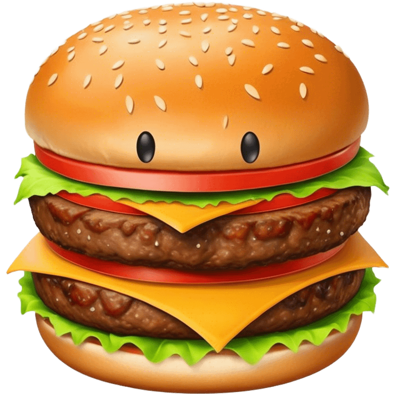 Burger with a smile emoji