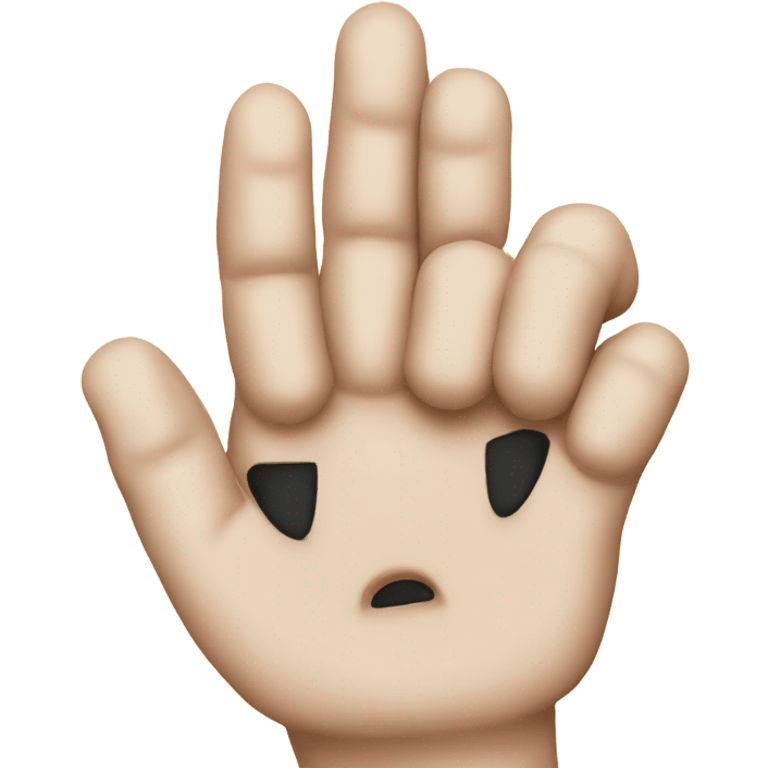 Fingers crossed new year emoji