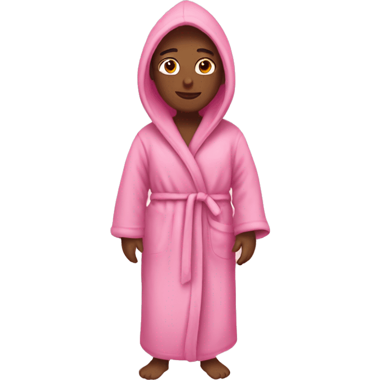 cozy pink robe emoji