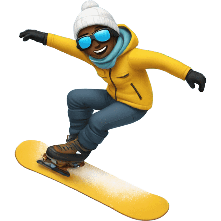 me snowboarding emoji