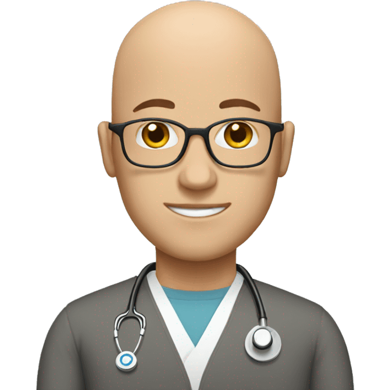 Bald doctor male emoji