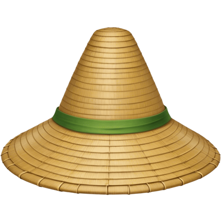 ​Cinematic Realistic Traditional Vietnamese Nón Lá, depicted as a delicately crafted conical hat made of bamboo and palm leaves with subtle texture and natural wear, evoking authentic cultural heritage, please show the hat only emoji